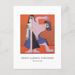Ernst L. Kirchner – マスクダンス – カラフルファインアート ポストカード