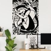 Ernst Ludwig Kirchnerによるバスタブの女性 ポスター (ホームオフィス)