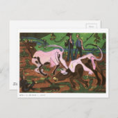 Ernst Ludwig Kirchnerによる春のキャットルズ ポストカード (正面/裏面)