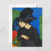 Ernst Ludwig Kirchner – フェザーハットを使用したDodo ポストカード (正面/裏面)