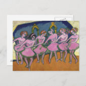 Ernst Ludwig Kirchner - 6人のダンサー ポストカード (正面/裏面)
