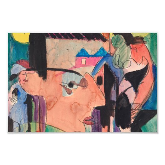 Ernst Ludwig Kirchner Self Portrait フォトプリント (正面)