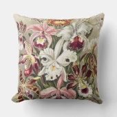 ErnstHaeckel Vintage Botanical Orchid Illustration クッション (正面)