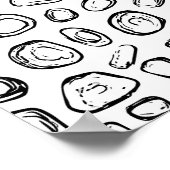 Eroded Copper Object Decoupage Template Line Art ポスター (角)