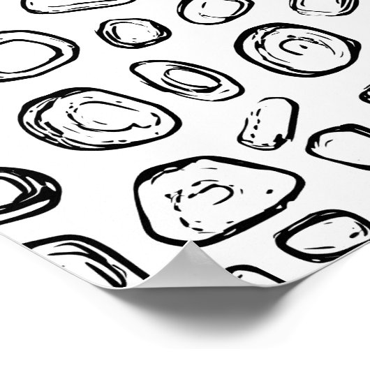 Eroded Copper Object Decoupage Template Line Art ポスター (角)