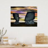 Eroded dream heads, print ポスター (キッチン)