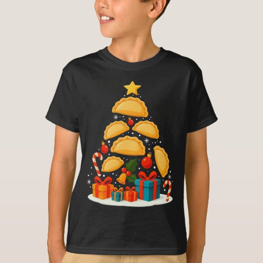 Erogi Lish Food Land Christmas Tree Xmas Long Slee Tシャツ (正面)