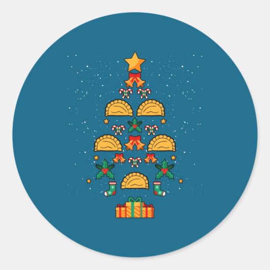 Erogi Lish Land Christmas Tree Xmas Long Sleeve  ラウンドシール (正面)