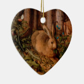 Eropean絵画のウサギ年2023フレームO セラミックオーナメント (右)