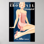 EROSIL女性ドイツの皮膚化粧品用クリームヴィンテージ ポスター (正面)