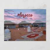 Errachidia Provinceモロッコのサンセットと住宅 ポストカード (正面)