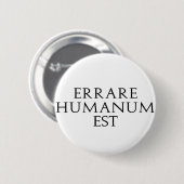 Errare Humanum米国東部標準時刻ボタン 缶バッジ (正面&裏面)