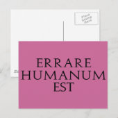 Errare Humanum Estはがき ポストカード (正面/裏面)
