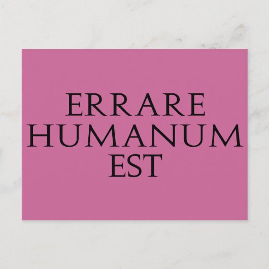 Errare Humanum Estはがき ポストカード (正面)
