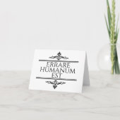 Errare Humanum Est - Latin Phrase ノートカード (正面)