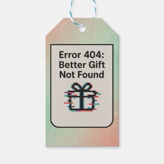 Error 404: いいギフトが見つかりません | おもしろAI ギフトタグ (正面)