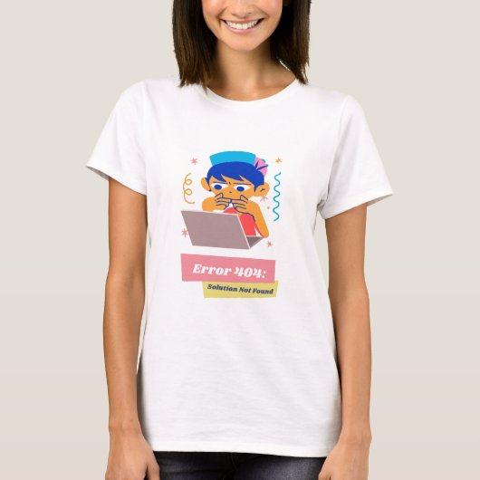 Error 404: 解決策が見つかりません STEM ゲーム Tシャツ (正面)