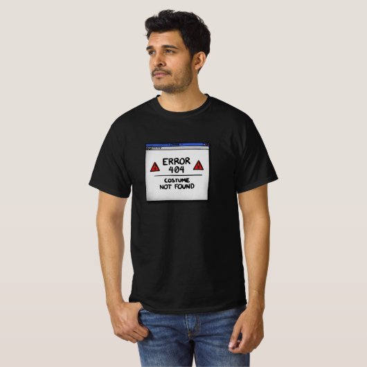 Error 404 Costume Not Found – Funny Halloween Tech Tシャツ (正面フル)