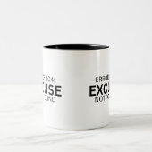 Error 404: Excuse Not Found Two-Tone Coffee Mug ツートーンマグカップ (中央)