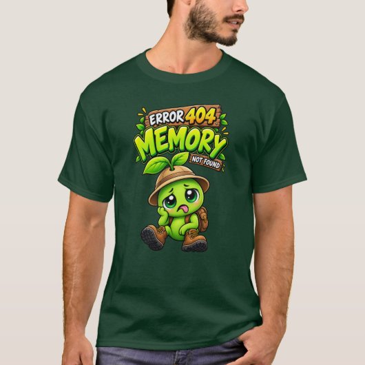 Error 404 Memory Not Found おもしろPodPea Tシャツ (正面)