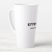 Error 404 Motivation Not Found | おもしろいギークの名言 カフェラテマグ (左アングル)