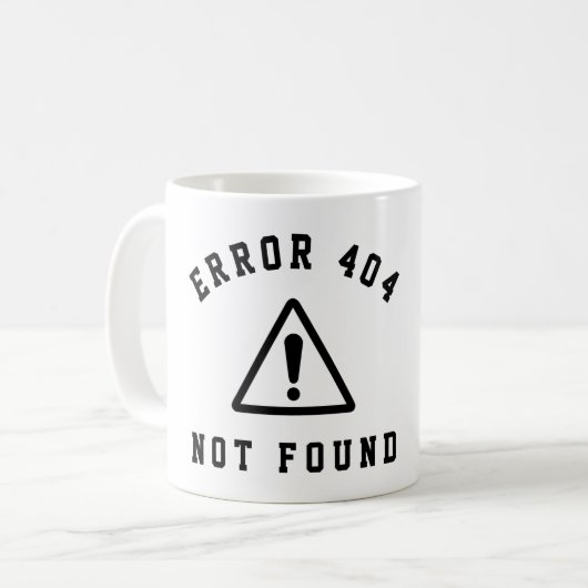 ERROR 404 - NOT FOUND - 面白いWEB開発者 コーヒーマグカップ (正面左)