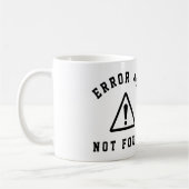 ERROR 404 - NOT FOUND - 面白いWEB開発者 コーヒーマグカップ (左)