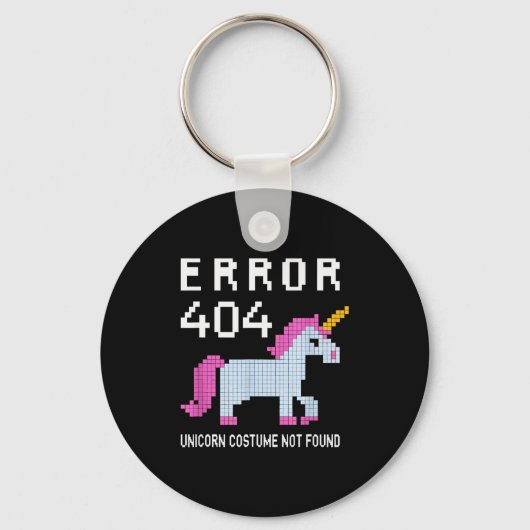 Error 404 Unicorn Costume Found Halloween Programm キーホルダー (正面)