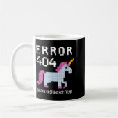 Error 404 Unicorn Costume Found Halloween Programm コーヒーマグカップ (左)
