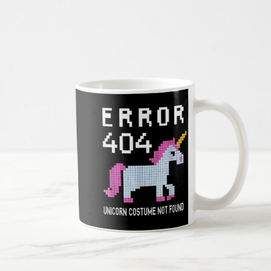 Error 404 Unicorn Costume Found Halloween Programm コーヒーマグカップ (右)