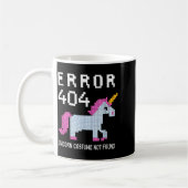 Error 404 Unicorn Costume Found Halloween Programm コーヒーマグカップ (左)