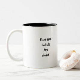 Error 404 Words Not Found 楽しいコーヒーマグ ツートーンマグカップ