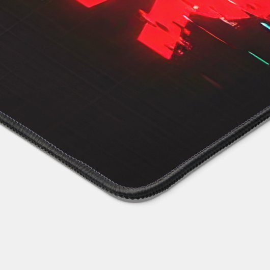 "ERROR" Glitch Aesthetic Extended Desk Mat デスクマット (コーナー)