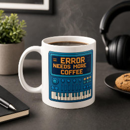 Error: Need More Coffee – Synthesizer Humor コーヒーマグカップ