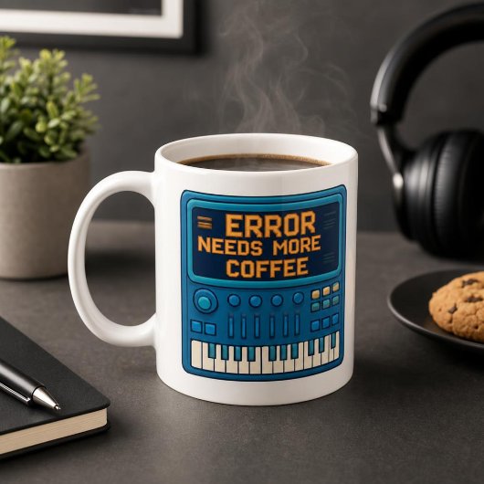 Error: Need More Coffee – Synthesizer Humor コーヒーマグカップ