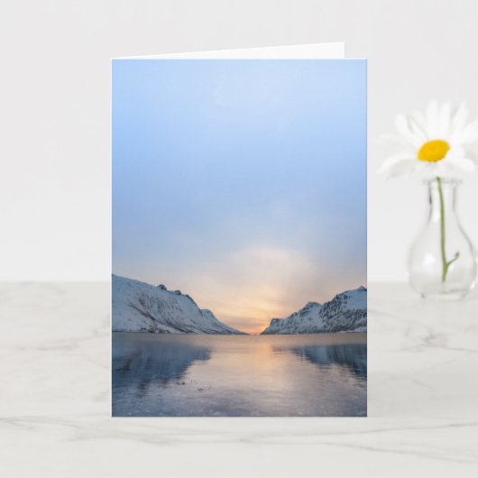 Ersfjorden Kvaloyaノルウェー カード (小さな植物)