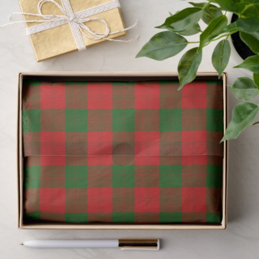 Erskine tartan red green plaid 薄葉紙 (ギフト)
