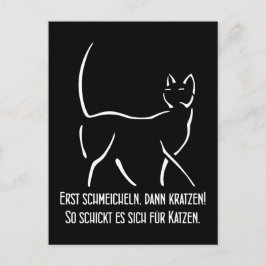 Erst schmeicheln, dann kratzen Humor Spruch ポストカード