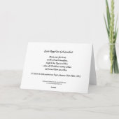 Erste Regel der Gelassenheit – LEBEN Faltkarte サンキューカード (裏面)