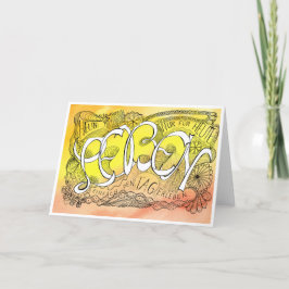 Erste Regel der Gelassenheit – LEBEN Faltkarte サンキューカード