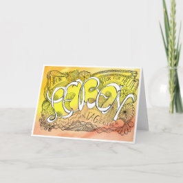 Erste Regel der Gelassenheit – LEBEN Faltkarte サンキューカード