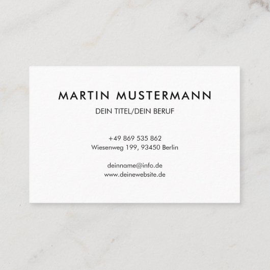 Erstelle deine eigene Visitenkarte Online 名刺 (裏面)