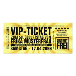 Erstelle deine eigenen Einladungen als VIP-TICKET ラックカード