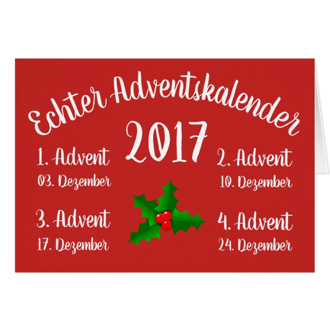 Erster echter Adventskalender (正面横)
