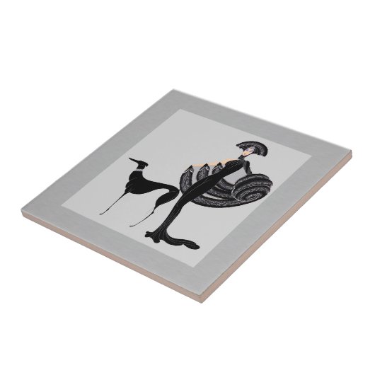 ERTE Lady with Dog タイル (側面)