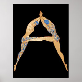 Erte - The Letter A from the Alphabet Suite, 1976 ポスター