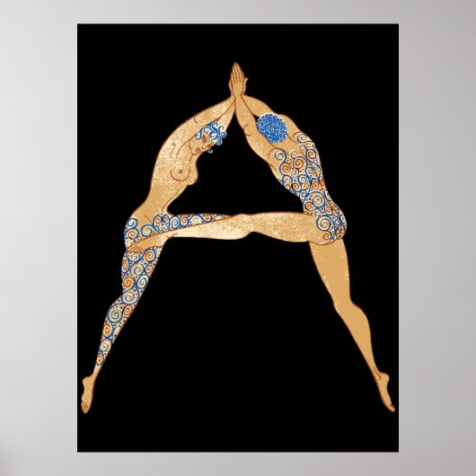 Erte - The Letter A from the Alphabet Suite, 1976 ポスター (正面)