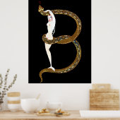 Erte - The Letter B from the Alphabet Suite, 1976 ポスター (キッチン)