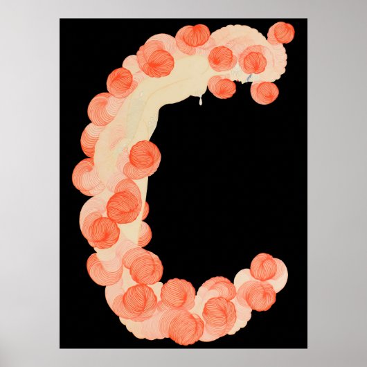 Erte - The Letter C from the Alphabet Suite, 1976 ポスター (正面)