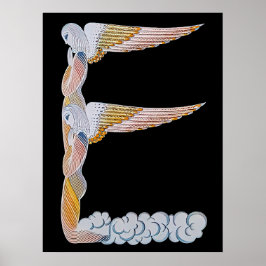 Erte - The Letter E from the Alphabet Suite, 1976 ポスター